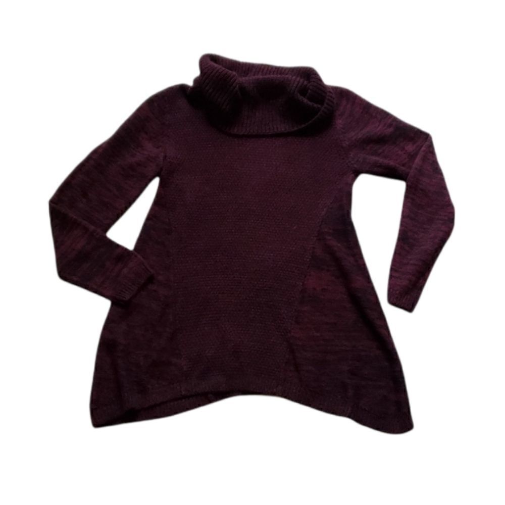 Cowl neck purple sweater